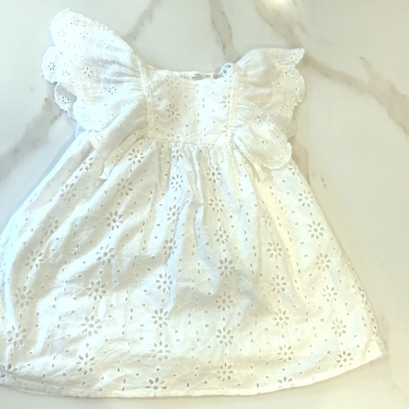 zara baby white dress